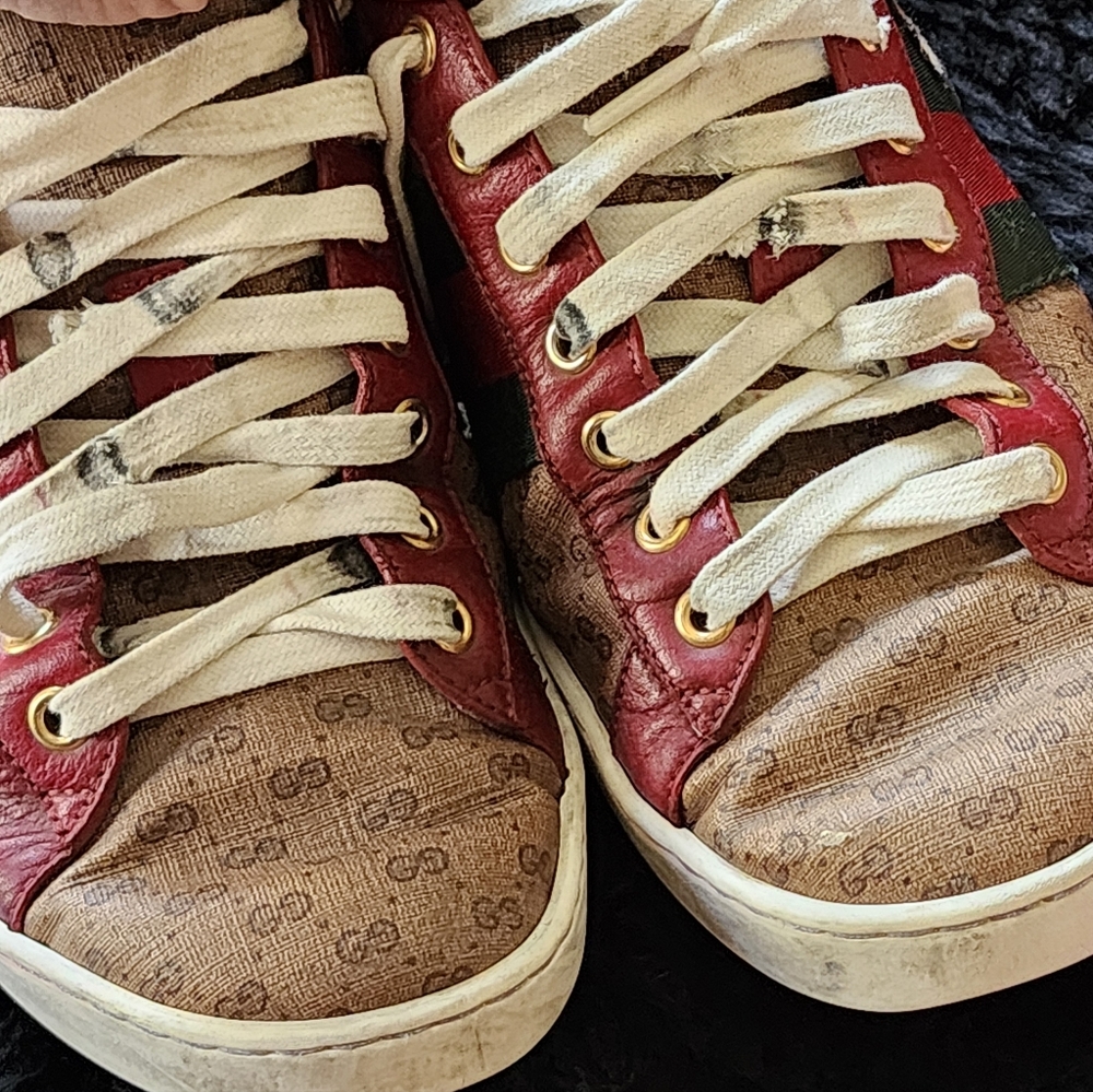 AUTHENTIC GUCCI Doraemon Low Cut Sneakers Size US 8 - Picture 8 of 10